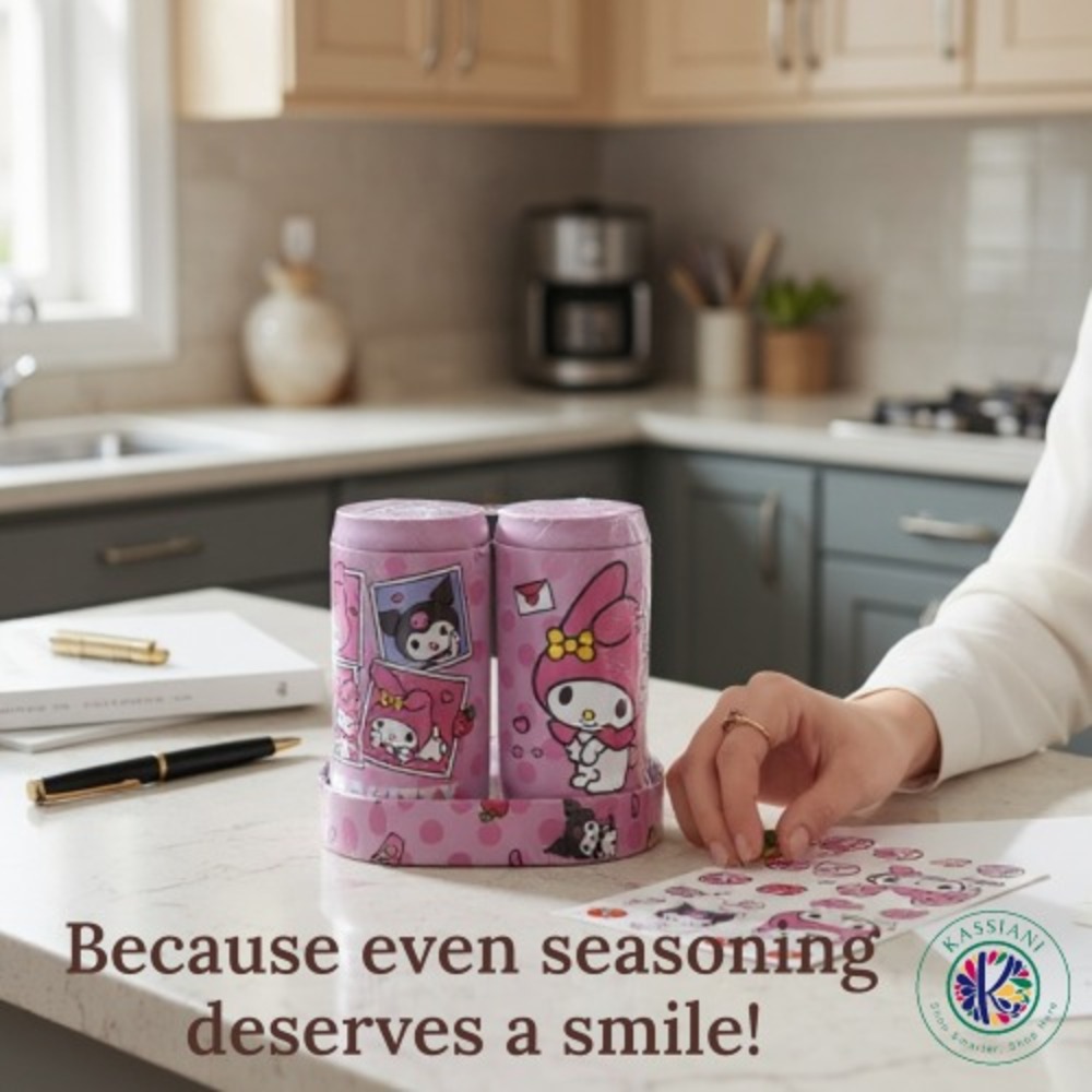 Hello Kitty & Friends Salt & Pepper Shakers – Tin Set with Holder‎ – Sanrio